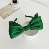 DAIIIBABYYYY  -  1PC Satin Mesh Bow Headband For Woman Girls Bright Silk Hairband Hair Hoop Fashion Hair Accessories Girl