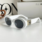 Daiiibabyyy  New Fashion Oval Sunglasses Women Men Trendy Cool Sun Glasses Ladies Street Shot Retro Premium Eyewears Gafas De Sol UV400