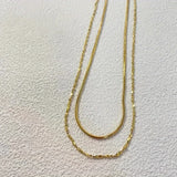 Daiiibabyyy  New Double Layer Necklace Women's Simple Fashion Petal Chain Necklace Design Jewelry Gift Women's Necklace Set for Daily Jewelry