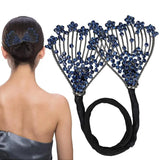 DAIIIBABYYY  -  Deft Hair Bun Maker Elegant French Hair Twist Rhinestone Hair Bun Ball Hair Clip Accessories For Parties Dinners Wedding