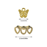 Daiiibabyyy  Hip-Hop Style Fashion-Three Hollowed-Out Water Droplets / Butterflies - Rap Singer's Zircon Teeth - Street Dance Decoration
