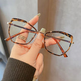 DAIIIBABYYY  -  2024 Anti-blue Light Women Cat Eye Eyewear Luxury Metal Frame Oversized Optical Spectacle Eyeglasses Female Vintage Glasses О