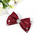 Daiiibabyyy  Fashion Heart Bow Hair Clips for Women - Satin Glitter Hair Accessories, Stylish Hair Ornament for Daily & Party Outfits
