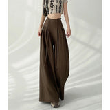 DAIIIBABYYY  -  Streetwear Wide Leg Pants Women Korean Black High Waist Suit Pants Summer Fashion Elegant Lace Up Straight Trousers New
