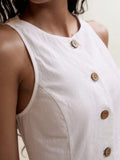 Daiiibabyyy  2 Pieces Set For Woman Shorts Sleeveless Vest Summer Short Pants High Waist Linen Look Capris Two Piece Set Cropped Pants