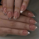 Daiiibabyyy  Manicure Long Almond and Ballerina False Nails Cat Eye Stars Fake Nials Leopard Detachable Nail Tips Women