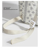 Daiiibabyyy  Student's Schoolbag Korean Version Kawaii Fashion Bag Lace Bow Backpack Cloth Bag Sweet Style Teenage Girls Backpack College Bag