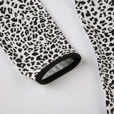DAIIIBABYYY  -  Leopard Print T-shirt Women's Long Sleeved Autumn and Winter New Style Slim Fit and Versatile Spicy Girl Top
