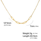DAIIIBABYYY  -  Stainless Steel Paper Clip Link Chain Necklace for Women Gold Color Trendy Jewelry on The Neck New In Birthday Gift