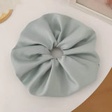 Daiiibabyyy Mint Green Large Intestine Hair Loop Ponytail Rose Elastic Hair Rope for Women Girl Headwear Korean Fashion Hair Tie Accessories