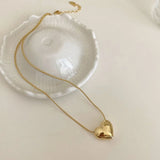 Daiiibabyyy  Maillard Brown Natural Stone Pendant Necklace for Women Oval Opal Gold Color Charm Sweater Chain Chokers French Elegance Jewelry