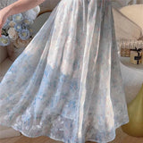 DAIIIBABYYY  -  Summer New Calf Length Skirts Palace French Princess Style Romantic Elegant High End Unique Design Leaf First Love Fairy Dresses