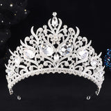 Daiiibabyyy  Bridal Crown Vintage Baroque Big Rhinestone Tiaras Headdress Pageant Miss Party Wedding Crown Jewelry Hair Accessories