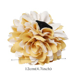 Daiiibabyyy  -  Two-tone Large Flower Hair Claw Jaw Clips for Women Plastic Hair Claw Clips Barrette Hair Clamps Hair Accessories