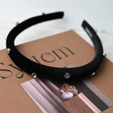 DAIIIBABYYY  -  High Grade Dark Red Velet Autumn Winter Hairbands for Girls and Women Headwear Hair Bands Hair Accessories