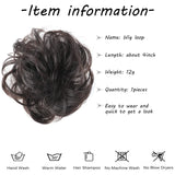Daiiibabyyy  LUPU Messy Bun Hair Piece Wavy Curly Scrunchies Synthetic Chignon Ponytail Hair Extensions