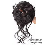 Daiiibabyyy  100% Human Hair Bun  Extensions Human Hair Messy Bun Hair Pieces Wavy Curly Human Hair Chignon Tousles Updo For Women Girls