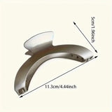 Daiiibabyyy  Women's Shark Clip Large Metal Arched Fashionable And Simple Ponytail Clip Back Head Coiled Hair Unique Hair Accessory Wholesale