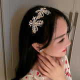 Daiiibabyyy  Fashion Simple Personality Hairbands for Women New Rhinestone Butterfly Headwear Design Wedding Bride Hair Accessories Gifts