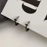 Daiiibabyyy  Cross Star Earrings Fashionable High Grade Mang Star Punk Earrings Simple Trendy Delicate Earrings Men's Women's Jewelry Gifts