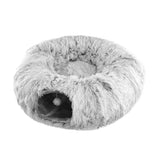 DAIIIBABYYY  -  Multifunctional Cat Tunnel Bed with Mat Big Tube Playground Toys Soft Plush Material Full Shape Non-slip for Kitten Cat Puppy