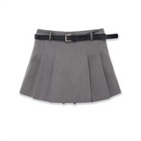 Daiiibabyyy  Winter New Product: Women's Fashion Casual High Waist with Belt Suit Half Skirt Short Skirt Pants