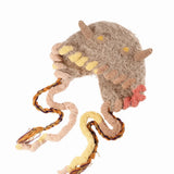Daiiibabyyy  Creative Cartoon Animal Horn Knitted Hat Windproof Pullover Hats Thickened Ear Protection Beanies Hat For Woman Girls