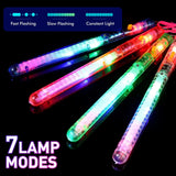 Daiiibabyyy 12/24pcs Flashing LED Wand Sticks Glowing Cheer Wands Multicolor Light Up Wands With Lanyards For Music Concert Party Favor