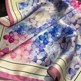 DAIIIBABYYY  -  100% Foulards En Soie Mode Fleurs Vives Couleur 53CM Petites Echarpes Carrees Cou Enveloppe Decorative Imprime Foulards