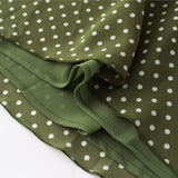 Daiiibabyyy  Vintage French Style ArmyGreen Polka Dot Print Wood ears O neck Sling Dress Women a-lined Short Dresses Femme Vestidos Robe
