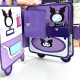 Daiiibabyyy Cartoon Sanrio Kuromi Quiet Book My Melody Handmade Diy Material Toys Development Hands On Ability Children's Birthday Girl Gift