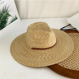 DAIIIBABYYY  -  New Belt Strap Straw Sun Hat for Women Fashion Vacation Beach UV Hats Summer Wide Brim Travel Panama Hats Outdoor