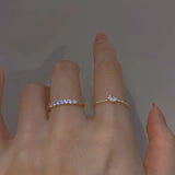 DAIIIBABYYY  -  2PCS/Set Opening Ring Personalized Design Ring Temperament Jewelry