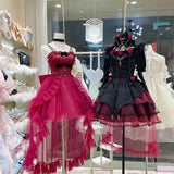 DAIIIBABYYY  -  Japan Girl Women's Dress Fairy Starry Sky Lighting Princess Dress Spring Summer Female Lolita Sweet High Waist Trailing Dress