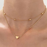 DAIIIBABYYY  -  New Minimalist Clavicle Necklaces for Women Tiny Heart Love Necklaces Dainty Fashion Jewelry Beach Summer Collares Choker