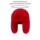 Daiiibabyyy  Lamb Fur Cap Solid Color Men Women Pilot Hat Anti-cold Warmer Faux Fur Pilot Cap Adjustable Soft Ear Protection Hat Daily
