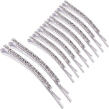 Daiiibabyyy  Shiny Rhinestone Hairpins for Women Fashion Simple Gold Silver Color Hair Clip Girl Hair Accessories Hairgrips Jewelry Gift