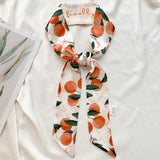 DAIIIBABYYY  -  New Design Women Long Scarf Faux Silk Printing Hair Hand Girls Fashion Handkerchief Shawl Wraps Female Ribbon Scarves Neck Tie