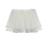 DAIIIBABYYY  -  Transparent Mesh Pleated Skirt y2k Aesthetic Lace-up Low Waist A-line Mini Skirts Fairycore Coquette Outfits Ladies Chic