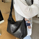 Daiiibabyyy Maillard Retro Crossbody Bag Women's 2023 New Trendy Korean Tote Bag Versatile Large Capacity Shoulder Bag aesthetic freshing