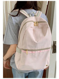 Daiiibabyyy  High-capacity Women Students Simple Backpack Preppy Y2k Aesthetic Casual Travel Backpacks All Match Fashion Kawaii Schoolbags