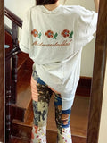 DAIIIBABYYY  -  American Retro Hiphop Flower Print Trousers Summer High Waist Slim Fit Flare Pants Women Y2k E-Girl Fashion Wide Leg