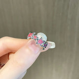 DAIIIBABYYY  -  2024 Gothic Unisex Star Ring Set Punk Grunge Cross Star Woman Man Jewelry Hip Hop Party Street Ring Accessories New Gift