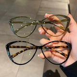 DAIIIBABYYY  -  2024 Retro Anti-Blue Light Cat Eye Frame Glasses Vintage Leopard Computer Eye Production Eyeglasses Classic Plain Spectacles