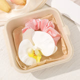 Daiiibabyyy  Flower Elastic Hair Ropes Scrunchies Women Dating Ponytail Headwear Hair Accessories Ladies Simple Rubber Bands Hair Tie