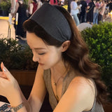 DAIIIBABYYY  -  New Korean Knitted Headband Women's Fitness Sports Style Widened Pit Strip Headband Headband High-end Wash Fashion Headgear