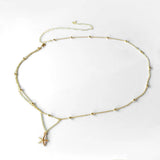 Daiiibabyyy  Bohemian Minimalist Starfish Charm Geometric Double-layer Sexy Waist Chain Women Beach Vacation Fashion Jewelry Body Chain