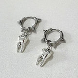 DAIIIBABYYY  - Gothic Jewelry Tooth Stud Earrings Grunge Rock Accessory Charms Hoop Earrings for Women Punk Korean Fashion Earrings