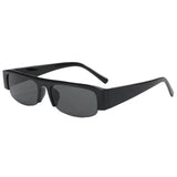 Daiiibabyyy  Japanese Retro Half Frame Rectangular Sunglasses Women Fashion Clear Lens Shades Glasses Sun Protection Anti Blue Light Glasses