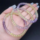 DAIIIBABYYY  -  6MM Natural Ametrine Bracelet String Charms Strand Exquisite Jewelry Gift Healing Crystal Energy Gift 1pcs